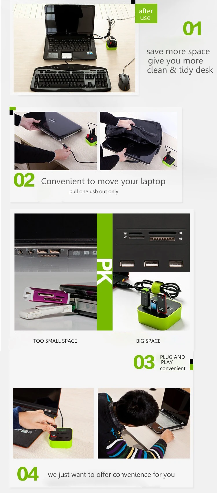 Cliry USB концентратор комбинированный все в одном USB 2,0 Micro SD высокоскоростной кардридер 3 порта разъем адаптера для планшетных ПК компьютер ноутбук