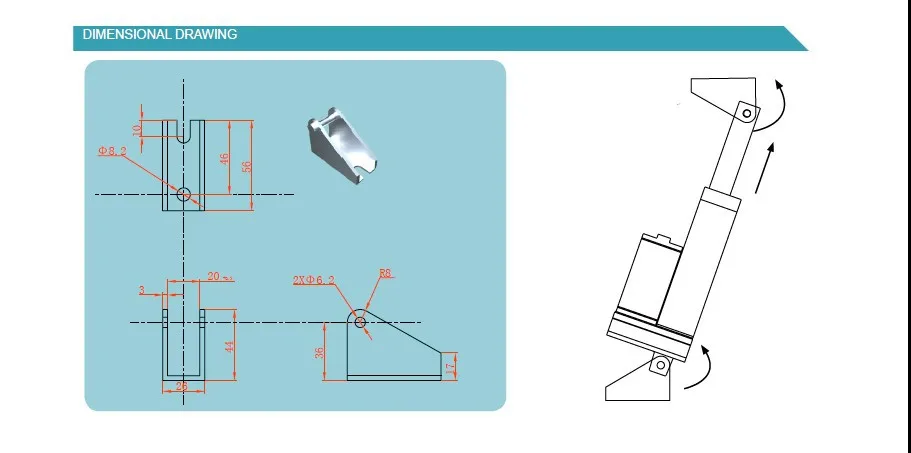 Монтажный кронштейн для линейного привода 2 шт. в партии|mount mirror|mount disksmount window air