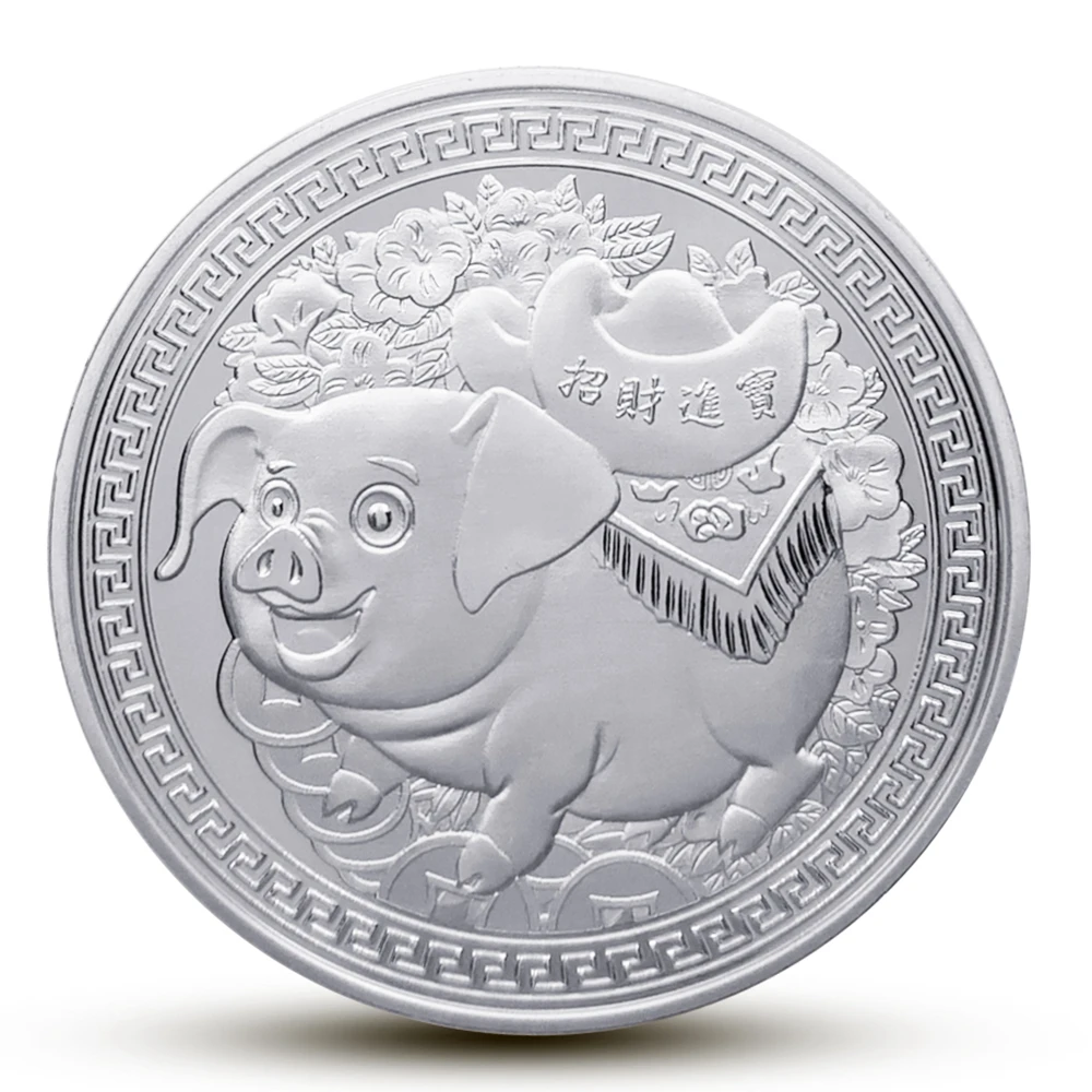 Lucky Fortune 2019 Китайский Фэншуй монеты Зодиак Год свиньи памятная монета