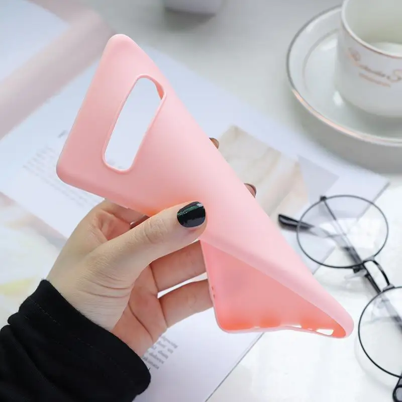 Pink TPU Принт чехол для samsung Galaxy S8 S10 S9 плюс A70 A50 A30 A40 S7 S6 край A9 A8 A6 плюс A7 A5 чехол розовый чехлы из ТПУ - Цвет: Pink TPU
