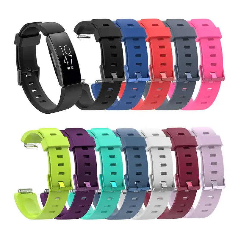 

Браслет OOTDTY для часов, ремешок на запястье, силиконовый сменный водонепроницаемый Браслет для Fitbit Inspire HR S