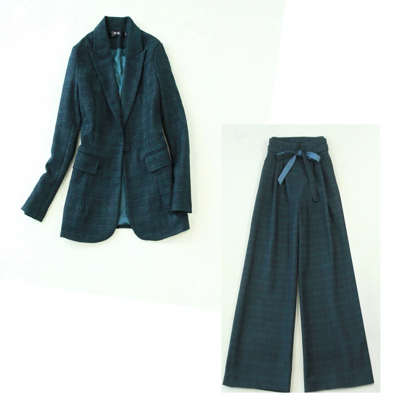 Женские костюмы 2019 новый зимний женский темно зеленый облегающий длинный костюм