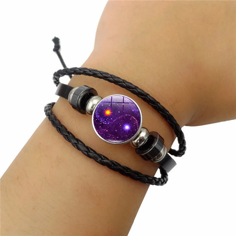 Pulseiras Feminina Bangle Viking Bracelet 2019 New Simple Fashion Men's Beautiful Sky Leather Jewelry Accessories | Украшения и