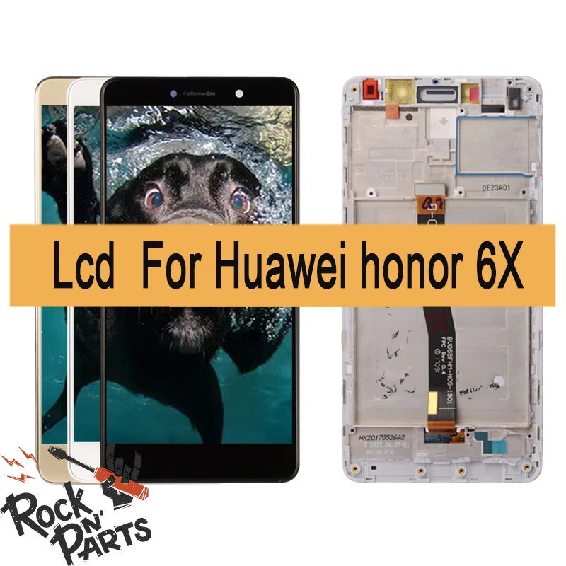 ЖК-дисплей для Huawei Honor 6X Дисплей Сенсорный экран Ассамблеи Замена с рамкой BLN-AL10