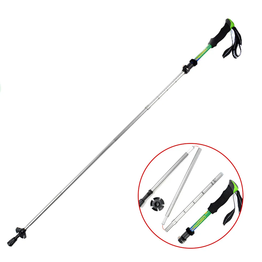 Trekking Walking Stick Hiking Trail Ultralight 5-section Adjustable Canes Aluminum Alloy Folding Cane Sticks new A3079 | Спорт и