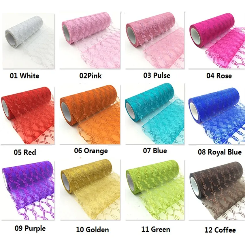 

Tulle Roll Spool Lace Roll 6"x10Yards DIY Netting Fabric for Tutu Skirt Wedding Event Party Chair Sash Bow Table Runner