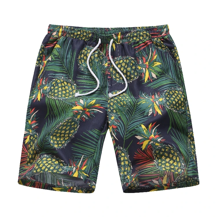 

Varsanol Men's Shorts New 2019 Hawaiian print Shorts For Men Summer Solid Breathable Elastic Waist Casual Man Shorts Male