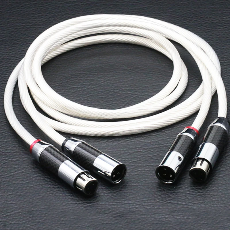 Кабель Hifi 5N OCC 2 XLR папа Мама однотонный аудио кабель Hi End 3 Pin разъемы для микрофона