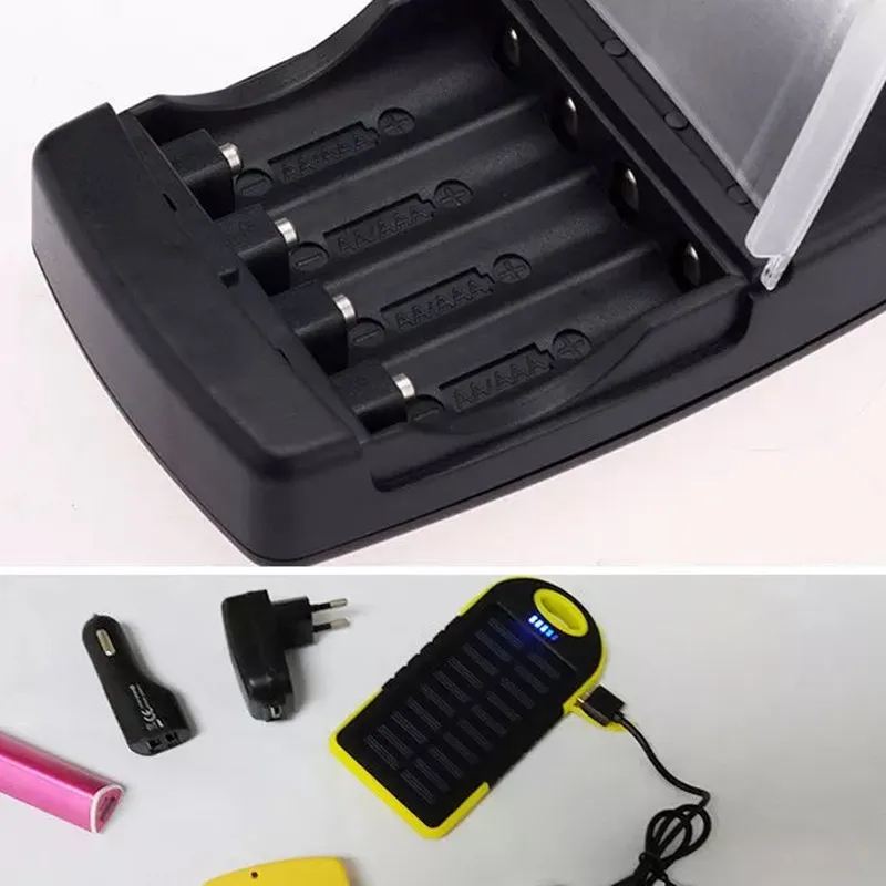 Интеллектуальное зарядное устройство Okoman 4 слота USB для щелочных аккумуляторов AA