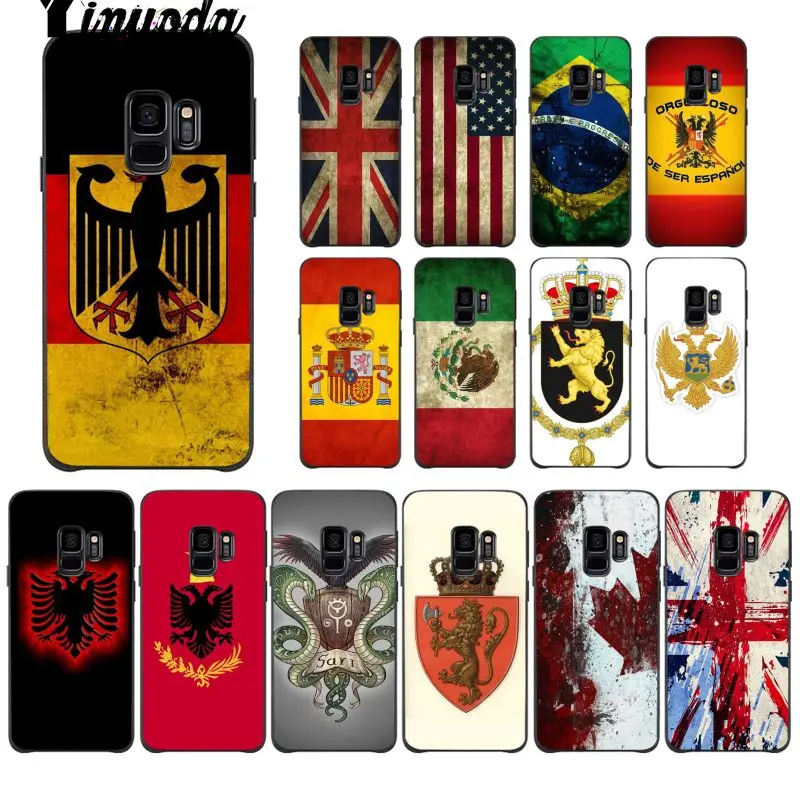 Мягкий Силиконовый ТПУ чехол для телефона Yinuoda с эмблемой флага герба GALAXY s5 s7 edge s8