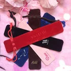 Бархатный футляр для ручек 50 шт.лот, футляр для ручек с веревкой для черногосинегоКрасного, кофейногорозового цвета на выбор