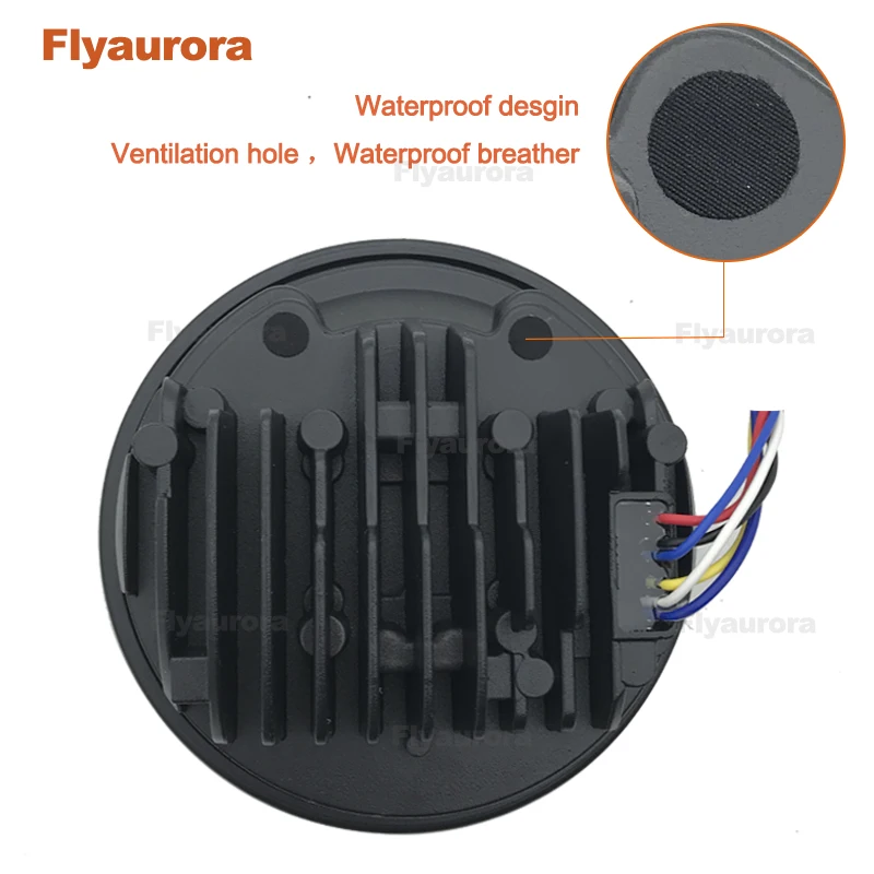 5.75&quot Projector Headlight with Lamp Shell Bracket For Cafe racers Kawasaki Vulcan Honda Suzuki Motorcycle Flyaurora |