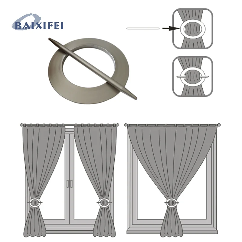 

D13/8.5cm Curtain Buckle , Curtain Accessories Holdbacks for Window Decoration