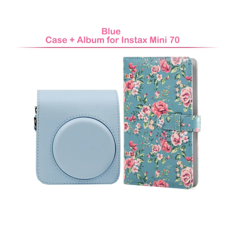 Brand Quality PU Leather Case Bag with Shoulder Strap + 96 Pockets Photo Album for Fujifilm Instax Mini 70 Instant Film Camera |