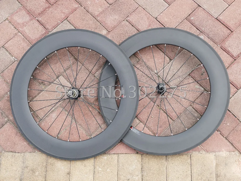 Toray матовая глянцевая 700C трубчатая колесная пара из углеродного волокна 88 мм