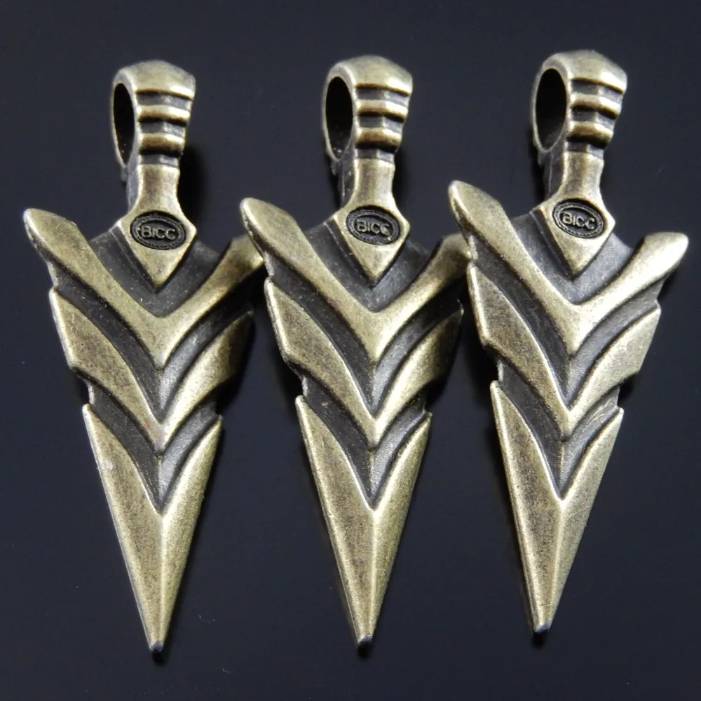 

5PCS Vintage Cool Sword Pendants AU37018 Antique Vintage Style Bronze Tone Alloy Cool Arrow Head Pendant Charm 2017 Hot sale