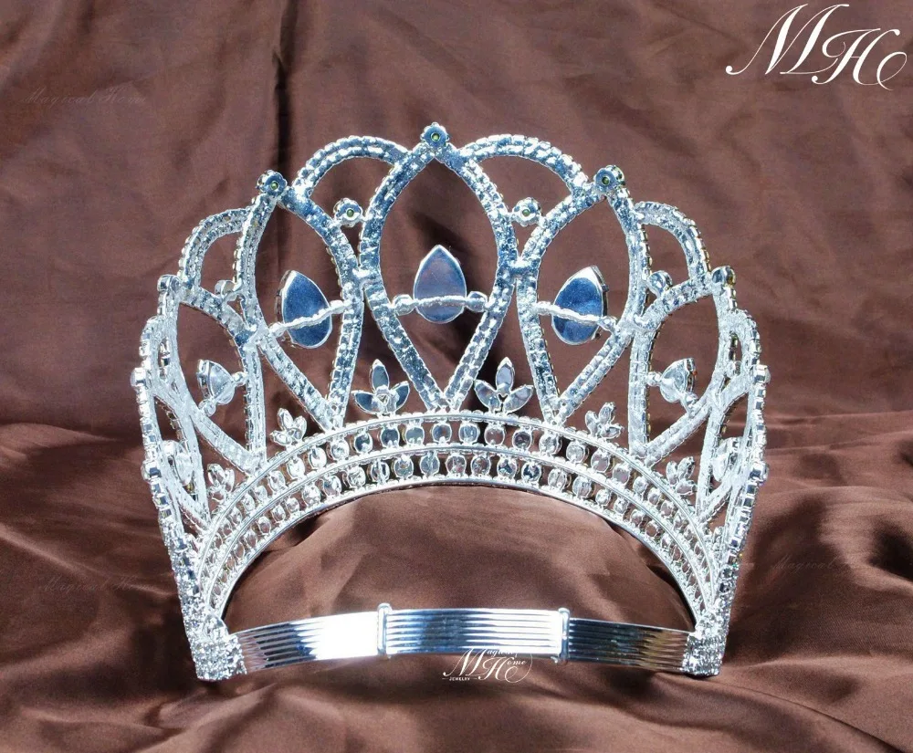 Большая тиара диадема Queen красивая корона для конкурса Женская повязка волос