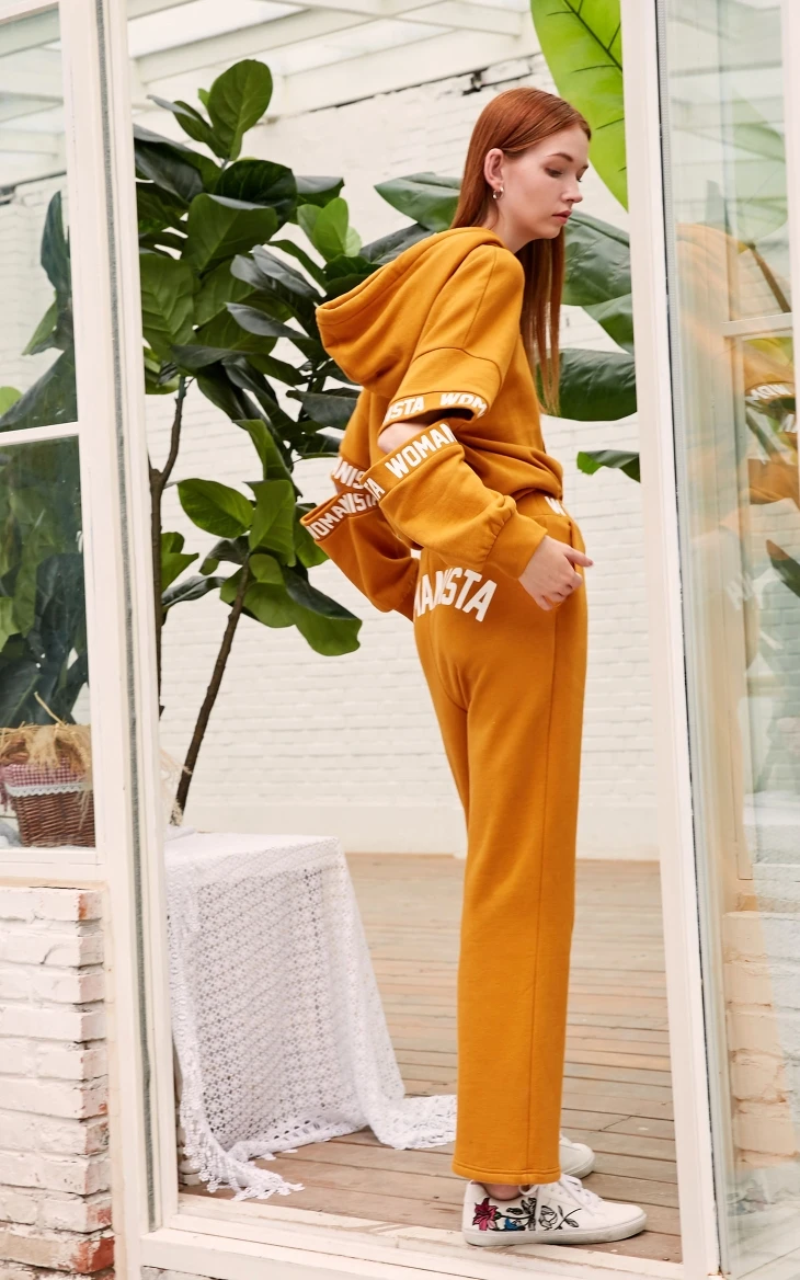 Vero Moda Весна и Лето Письмо печати утолщенные пижамные брюки | 3184R2502