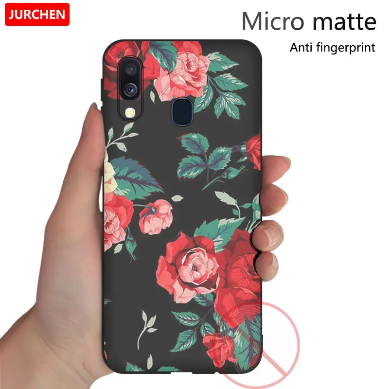 JURCHEN чехол для Samsung Galaxy A40 Силиконовый ТПУ Мягкий мультяшный милый телефона цветок