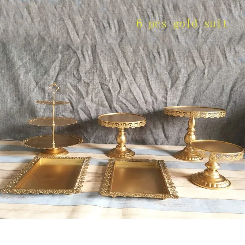 Подставка для торта 6 шт. Золотая подставка кекса украшения инструменты