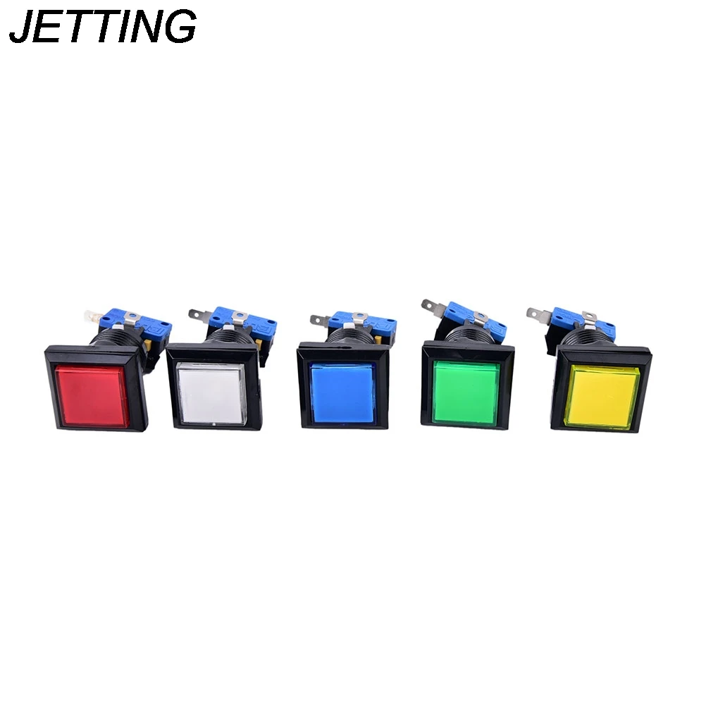 Горячая Новинка 1 шт аркадный светодиодный кнопочный мгновенный с подсветкой 5