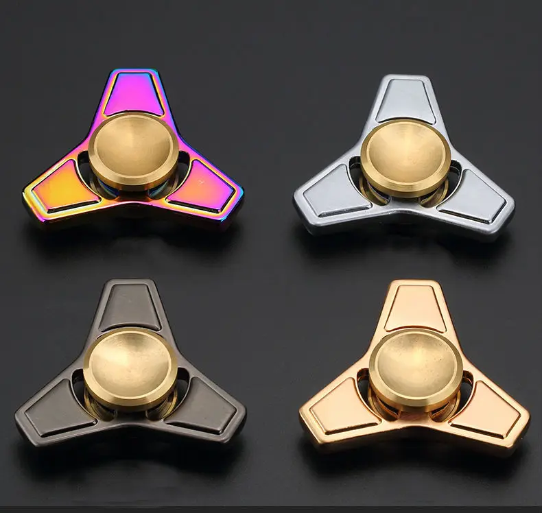 Новые игрушки для спиннинга EDC Tri Spinners Fidget fingering металлические ручные Спиннеры ADD