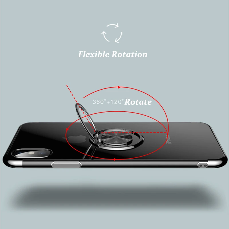 Чехол Alxun для iPhone 7 8 6 6S Plus автомобильный держатель магнитная подставка кольцо на