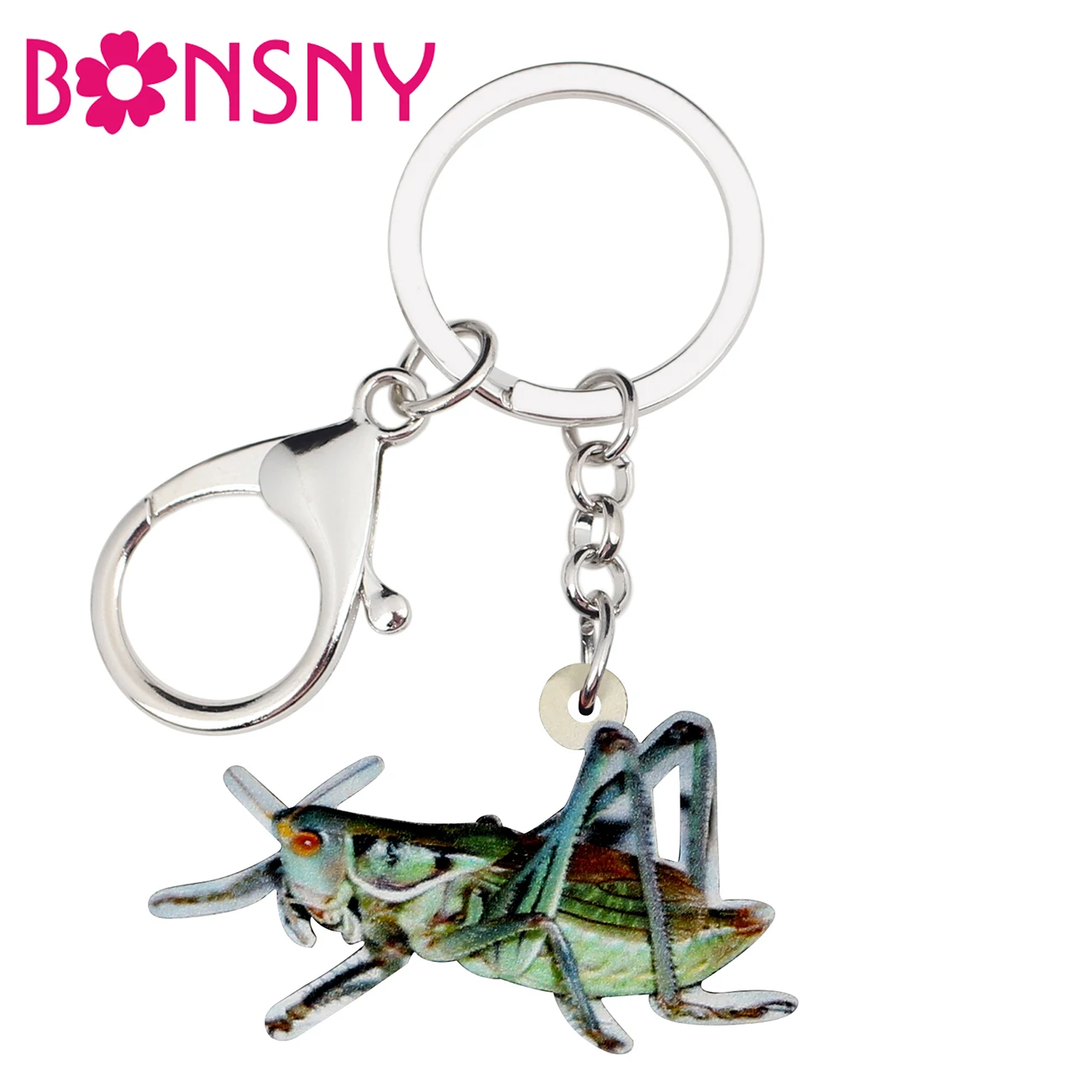 Новинка акриловый брелок для ключей Bonsny с богомолом кольцо насекомое животное