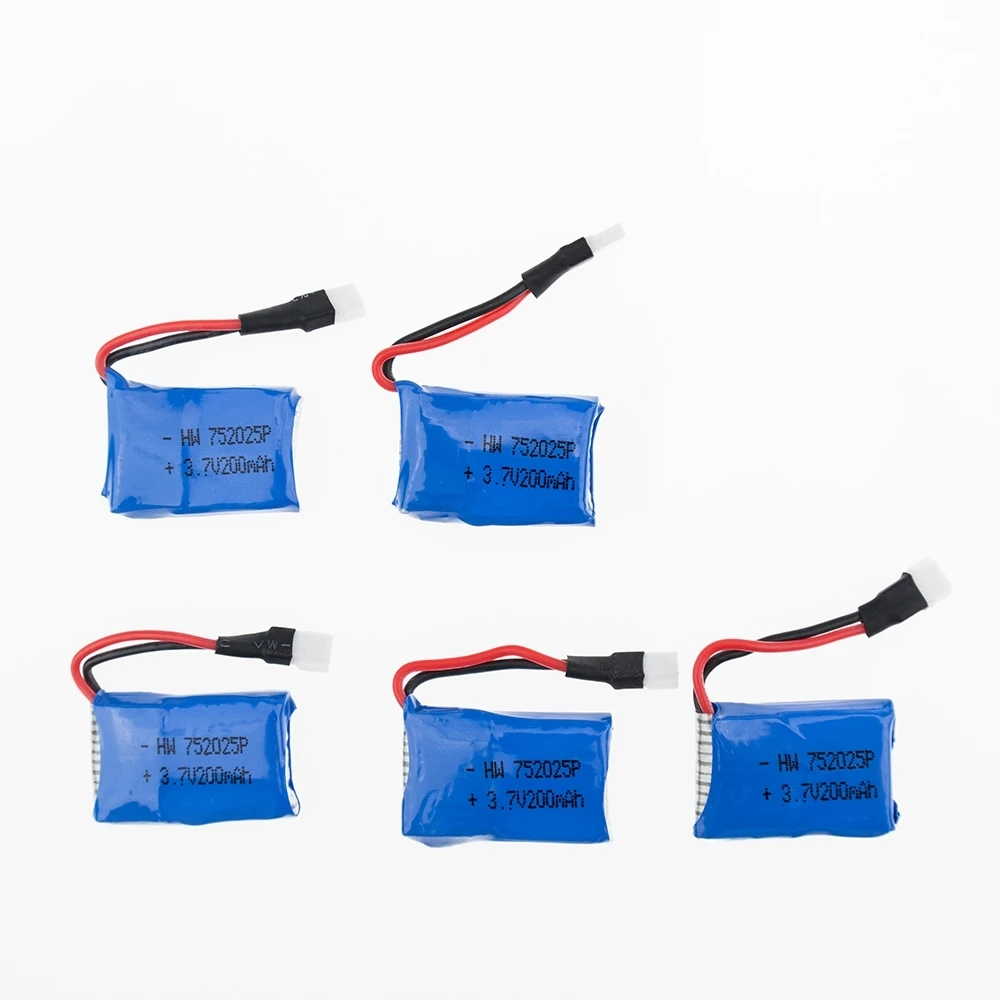 6 шт./лот 3 7 в 200 мАч батарея с USB быстрая зарядка SYMA X11 x4 x13 Квадрокоптер Дрон rc части