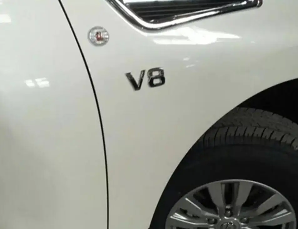 ABS Хромированная задняя наклейка V8 бейдж отделка письмо для NIssan патруль Y62 Армада