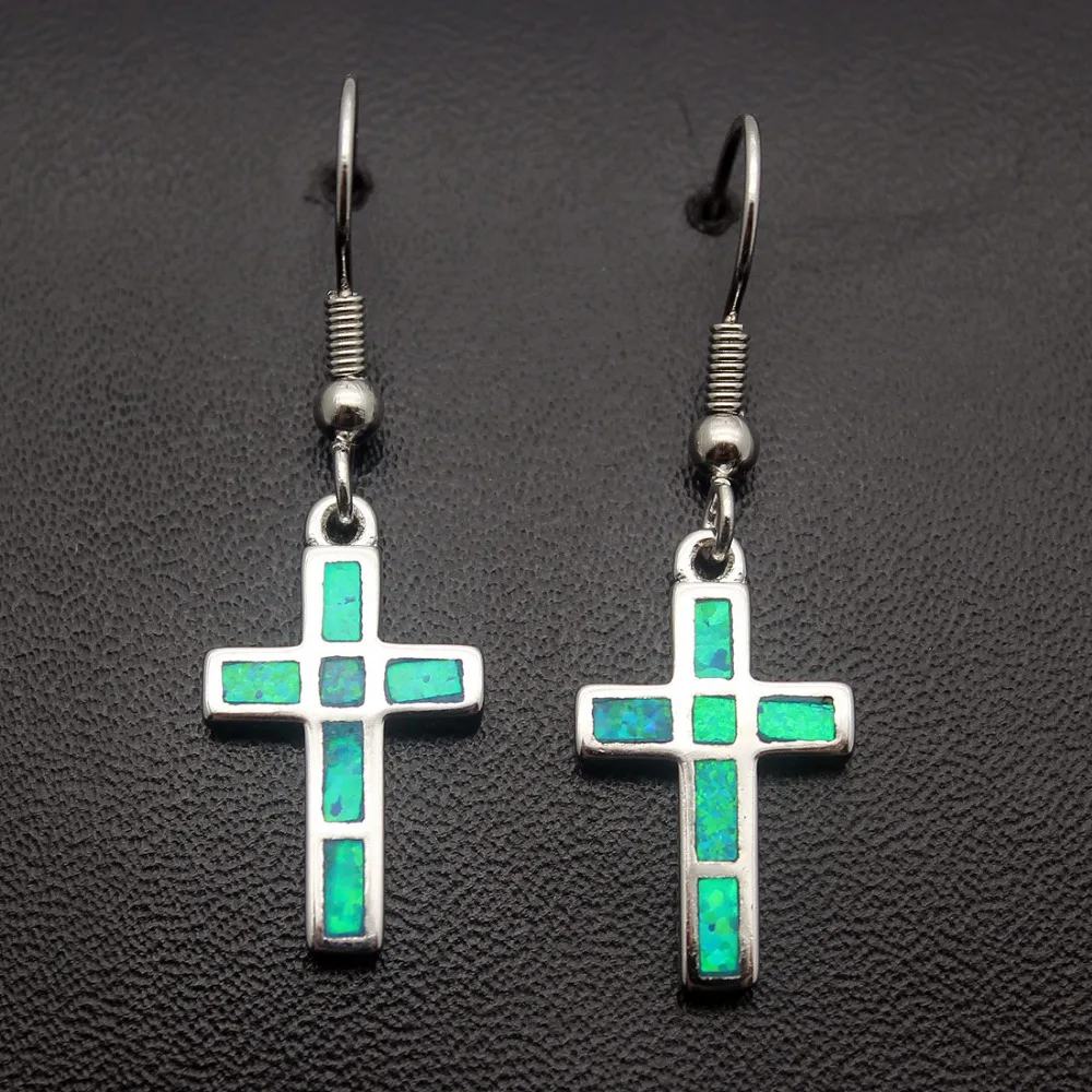 Hermosa серебро Blessed Крест Стиль ювелирные изделия 925 Серебряные женские серьги
