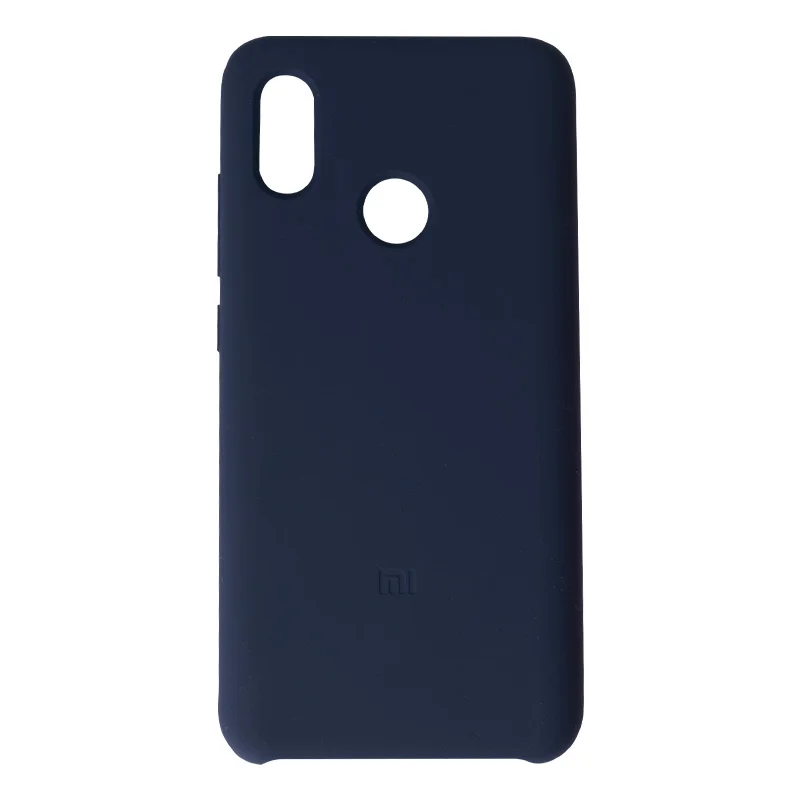 Синий Xiaomi 8 силиконовый чехол силиконовый+ PC+ mi crofibre чехол для mi 8 mi 8 с упаковки 3 три цвета - Цвет: Синий