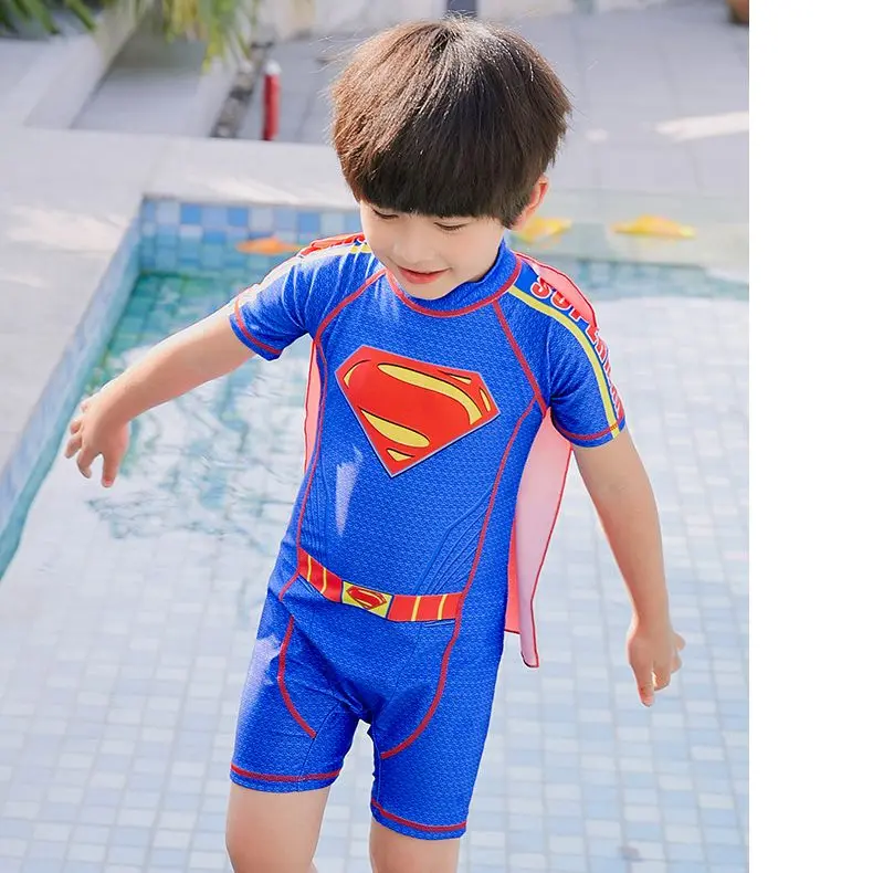 328Halloween Cosplay costume for kids bat man swimwear super hero one-piece swimsuit boys hot spring fancy swim sport beach wear |
