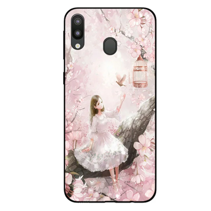 Lovely Painted Cartoon Shell Back Cover For Samsung Galaxy M20 Soft Silicone Phone Case GalaxyM20 M205F Cases | Мобильные телефоны