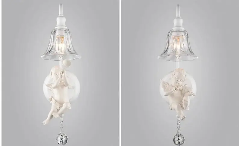 Рог/скрипка смола ангел светильник резьба романтика настенная лампа WLL 9|wall lamp|wall
