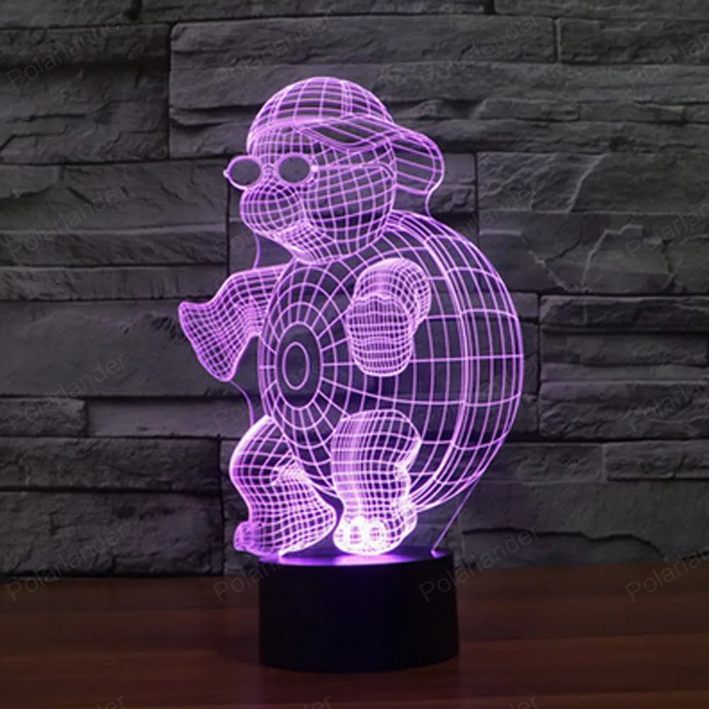 Цвета изменение 3D ночник Светодиодные настольные лампы дом Декор Спальня чтения