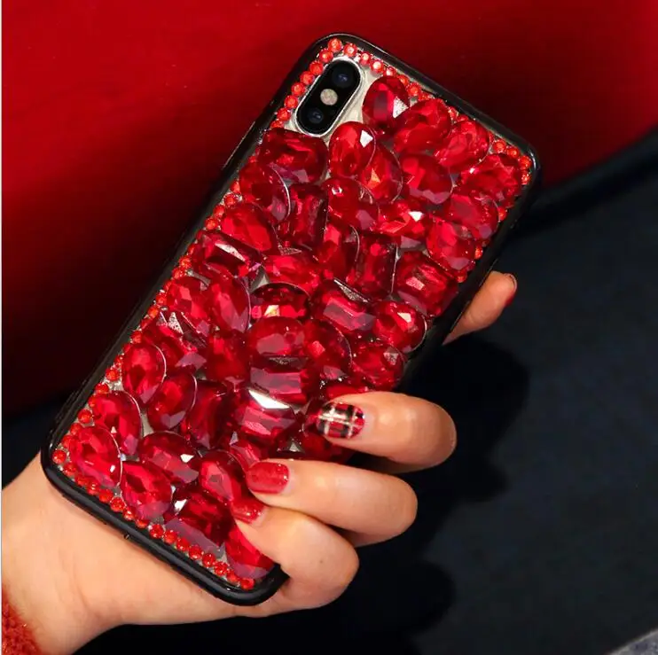 Чехол для iPhone XS Max XR X блестящий прозрачный мягкий чехол со стразами 5S 6S 7 8 Plus 11 Pro