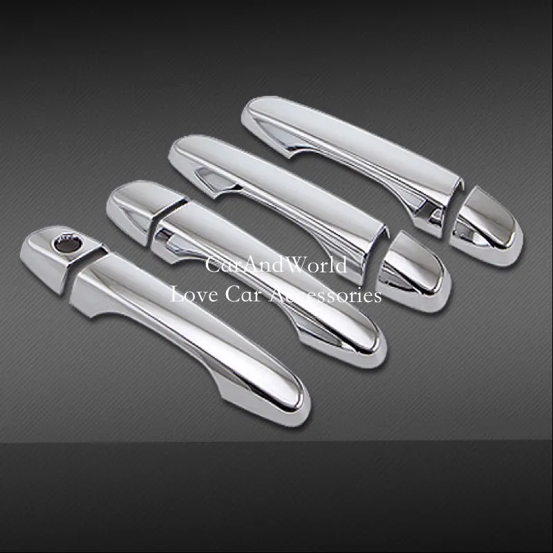 03 door handle Для HYUNDAI ix25 Creta- дверная ручка отделка Боковая дверь чаша панель декоративная крышка АБС ХРОМ аксессуары для автомобиля - Цвет: 03 door handle