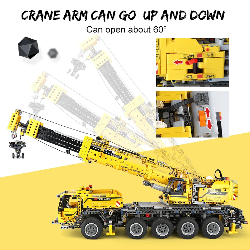 Technic 20004 двигатель мощность мобильный кран Mk II модель строительные блоки кирпичи