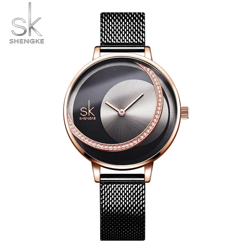 

Shengke Crystal Bracelet Women Watches Luxury Brand Women's Watches SK Fashion Ladies Watch Women Creative Clock Reloj Mujer