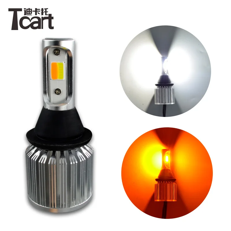 

Tcart PY21W Bau15s Bulbs Car LED Light White Yellow Color Turn Signal Lamps Daytime Running Lights For Honda Civic 2006