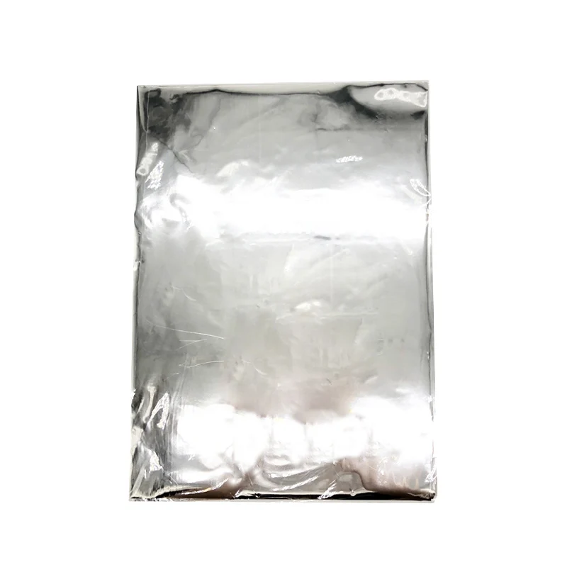 silvery А4 Золото Серебро фольга бумага для ламинатора блеск цветная упаковка Квиллинг крафт гофрированные ткани Ремесло Скрапбукинг Бумага 50 шт - Цвет: silvery