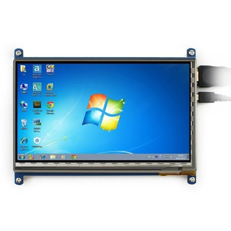 7 дюймовый емкостный сенсорный ЖК дисплей IPS 1024x600 HDMI для Raspberry Pi|Аксессуары