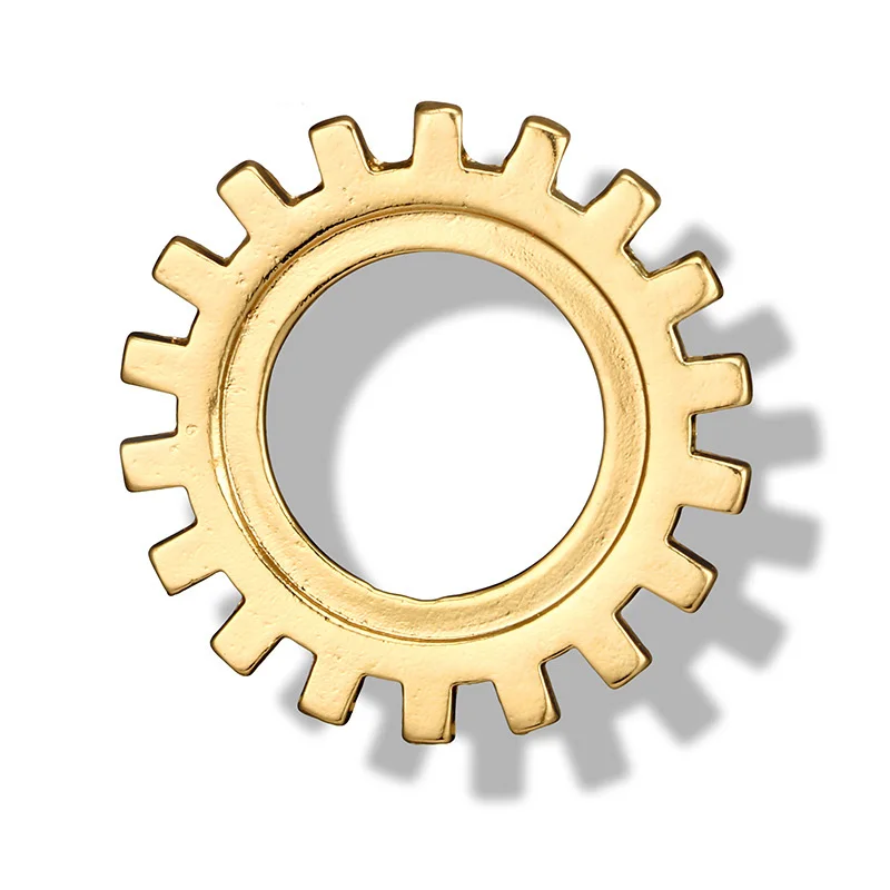 2 шт./лот Панк передач круглые серьги Цвета: черный золотистый серебристый хип хоп