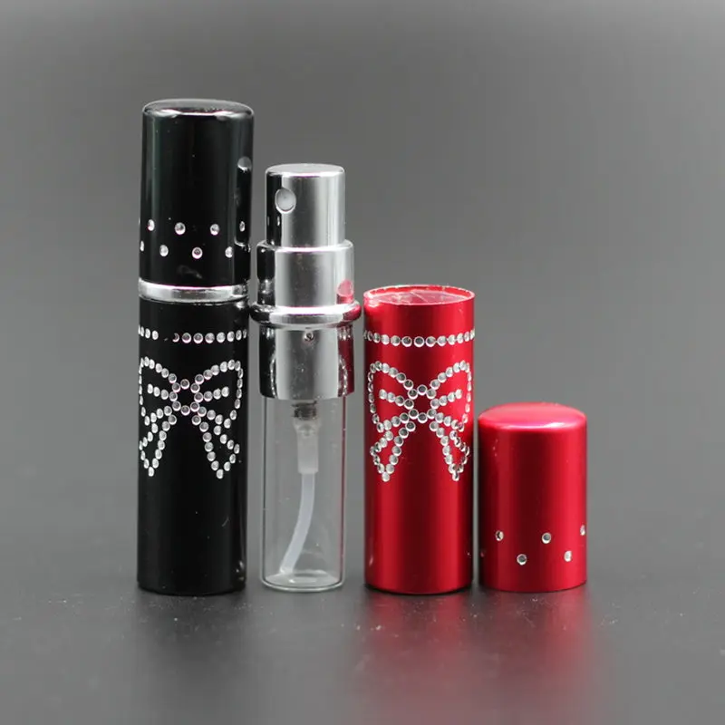 

15pcs/Lot 5ml Empty Hacoc Liquid Pot Spray Glass Scent Bottle Butterfly Pattern Pump Travel Atomizer Aluminum Perfume Bottle