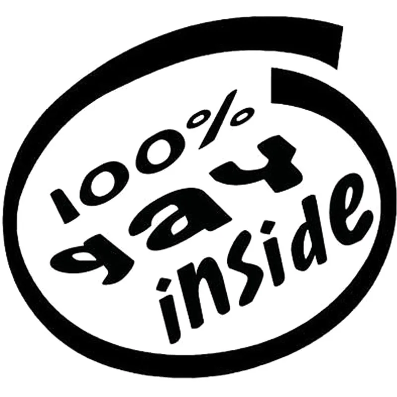 

15.5x14.3 Cm 100% Gay Interior Humor Vinyl Decal Car Window Sticker Car-Styling