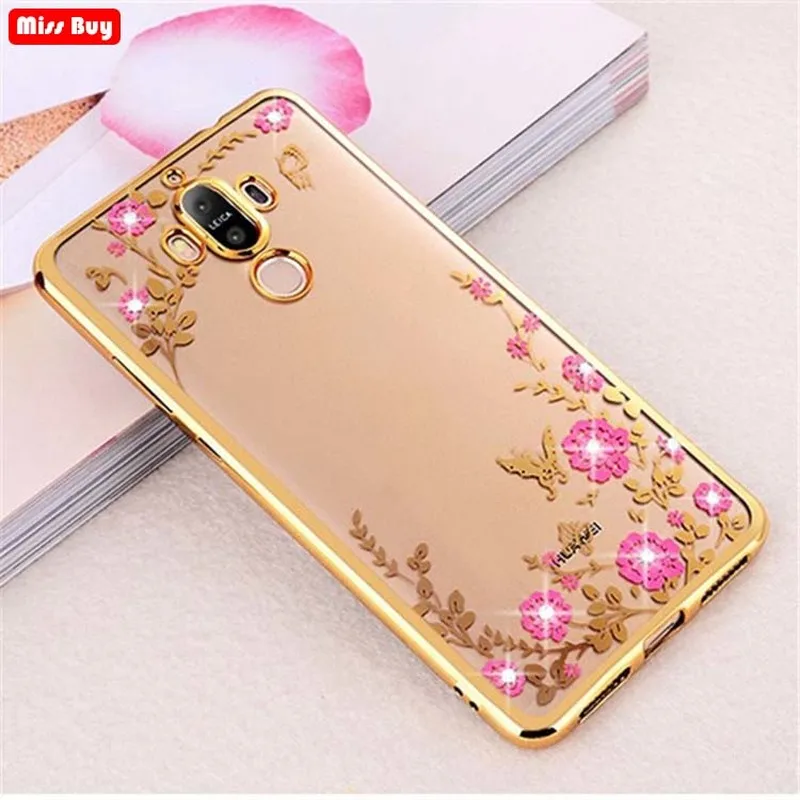 Чехол со стразами и цветами для Huawei PSmart P Smart Plus + 2019/Enjoy 9s Honor 10I 20I мягкий