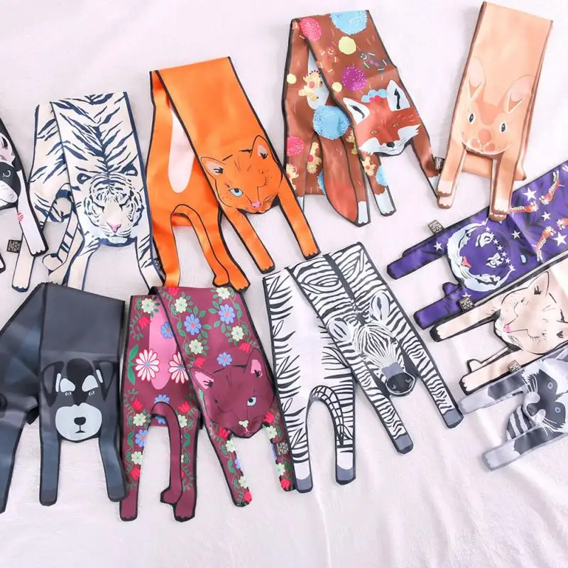 Уникальный дизайн 3D милая фотография сумка шелковый шарф 120 см x 10 Модный тигр