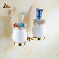 zgrk cup holders brass bath hardware sets polished porcelain glass bathroom accessories wall mounted bathroom products