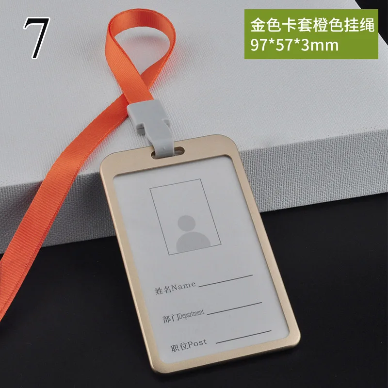 7 Novely металлический выдвижной значок простой прозрачный держатель для ID карты Пряжка Имя тег держатель для карт для подарков - Цвет: 7